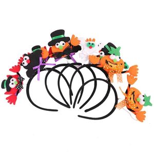 Acessórios para o cabelo Pumpkin Head Bandas Halloween Bandas de brilho 1pc Ghost Bat Hoop 230821