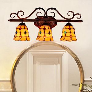 Vägglampa modernt ledt blå ljus långa sconces svart utomhusbelysning lampor badrum retro säng