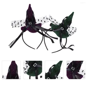 Bandanas Halloween Witch Pointed Hat Headband Hair Ties For Kids Accessories Headdress Hairband