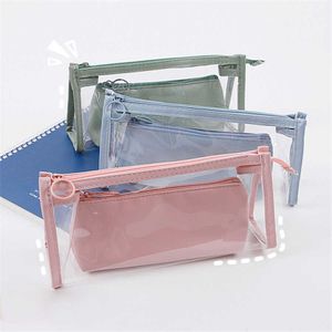 Nauka zabawek Pencil Case Estuches Estojo Escolar Trousse Scolaire Powrót do szkoły Transparent Piornik Pen Bags torebka Pencilase R230822