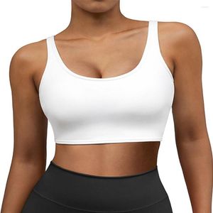 Strój jogi Kobiety Top Cross Pasp Sports Bra Push Up Gym Crop Fitness Tube Oddychanie Beauty Backless Sport Br