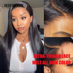 Synthetic Wigs 34 Inch SKINLIKE HD Lace Closure Straight 5x56x6 250% Human Hair 6x6 Pre Plucked 230821