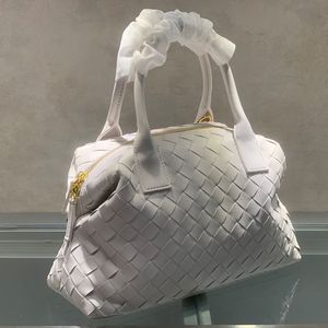 Новая сумка для боулинга Bauletto Стиль Old Money Новая большая сумка Рюкзак из телячьей кожи Дизайнерская брендовая сумка Высококачественная стильная сумка для поездок на работу Роскошная сумка Тканая сумка