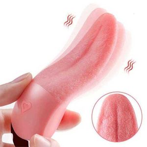 Masajeador recargable con forma de lengua, vibrador para lamer el pecho, pezón, clítoris, masturbador realista femenino para mujer