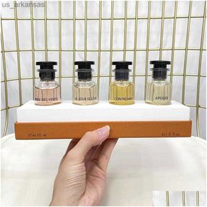 Vendas de perfume sólido de fragrâncias mais recente chegada mais recente por atacado de alta qualidade por conjunto 4x30ml Rose des Vents/Apogee/Contre Moi/Le Jour Se Leve Lon Dhwyr HKD230822