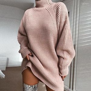 Camisola de blusas femininas 2023 malha de malha média longa manga de raglan cardigã de pescoço alto para mulheres pulôver roupas soltas