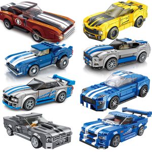 Diecast Model car City Sports SuperRun Vehicle Building Kits Blocks Sets Truck Model Bricks Kids Toys Child Racing Super Car Speed Champion 230821