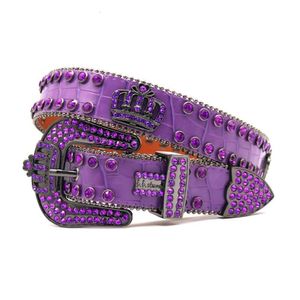 Fashion Crown Rhinestone New Women's Belt Handmade Inlaid with Full Diamond Punk Jeans Belt