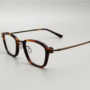 Sonnenbrillen Frames Vintage Acetat Titanium Square Luxus Reading Brillen Rahmen Männer Frauen Geschäft verschreibungspflichtige Myopia Brillenbrille