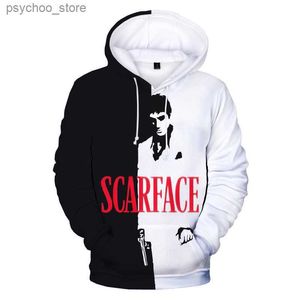 Hoodies Sweatshirts Scarface 3D Printing Fashion Movie Sweatshirt Tony Montana Men's Ultra Fine Hoodie Pullover Harajuku Street Clothing Unisex Q230822