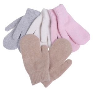 Fem fingrarhandskar 1Pair ull kvinnlig vinterkoreansk stil fast färg alla kvinnor flickor mittens351f