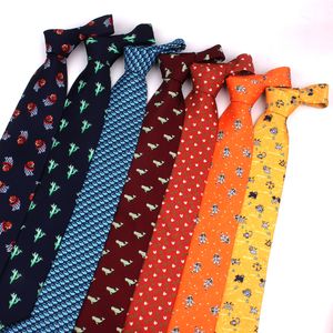 Шея галстуки Aniaml Print для мужчин Wome Printed Classic Tie Casaual Mens Cartoon Fashion 9 см ширина Свадебная вечеринка 230822