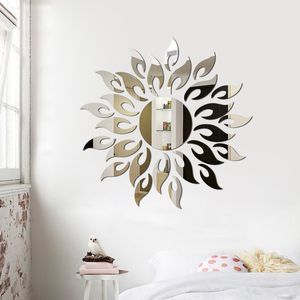 Wandaufkleber Sonnenspiegelaufkleber 3D TV -Hintergrund DIY Decal Decal Art Wandgemälde Schlafzimmer Badezimmer Dekoration 230822
