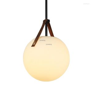 Lampy wiszące nordyckie szklane lampy LED Loft Lampa do salonu sypialnia prosta domowa oprawa oświetleniowa akcesoria kuchenne