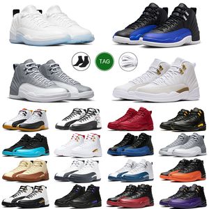 Scarpe da basket arancione brillante 12s Black Muslin Cherry Gym Twist Red Concord Playoff taxi a Pasqua Sneaker Sports Sneaker per uomini