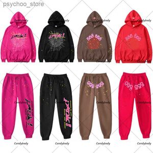 Men's Hoodies Sweatshirts New Trends in the United States Hip Hop Letter Spider Printed Hoodie Punk Style Youth Fashion Loose Relaxed Sweater Set Q230822