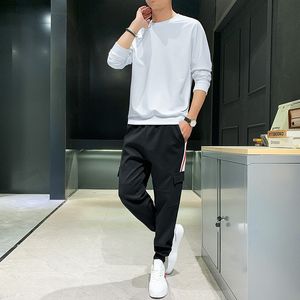 Men s Tracksuits Summer Preppy Style Casual Set for Men with O Neck Waffle Short Sleeve T Shirt men clothing shorts suits 230821