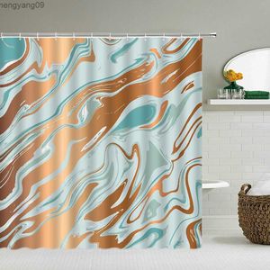 Shower Curtains Modern Ceramic Tile Pattern Waterproof Bath Curtains Bathroom Shower Curtains 3D Fabric Bath Screen With 180*180cm R230822