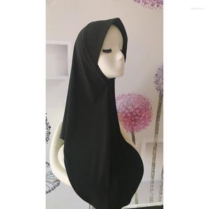 Etnik Giyim Tek Parça Anında Başlangıç ​​Kadınları Uygun Müslüman Başörtüsü Karışımı Yumuşak Kapak M Boyut Tudung Malezya Moda Sade Headwrap