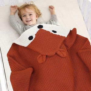 Blankets Born Baby Boys Girls Knitted Swaddle Wrap Cute Cartoon Sleeping Bag Soft Bedding Stuff