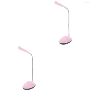 Night Lights 2 Pieces Led Table Lamp For Desk Powered Desktop Breast-feeding Plastic Student Use