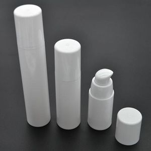 20pcs/lot 15ml 30ml 50ml White Empty Plastic Shampoo Cosmetic Sample Containers Emulsion Lotion Airless Pump Bottles SPB87 Qscmj