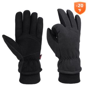 Sports Gloves OZERO Winter Ski Warm Cold Proof Deerskin Leather Glove WaterResistant Windproof Insulated outdoor Driving Cycling 230821