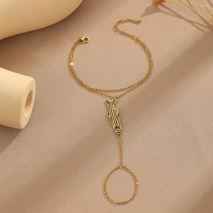 Link Bracelets Stainless Steel Ocean Fish Pendant Wrist Bracelet Women's Chain Ring Simple Personality Jewelry