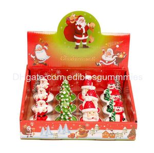 Christmas Decorations Candle Craft Painted Aluminum Shell Snowman Tree Tea Wax Birthday Drop Delivery Oto8H