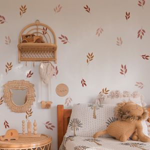 Adesivos de parede desenho animado folhas botânicas decoração para crianças quartos de estar decoração de casa decoração de decalques interiores 230822