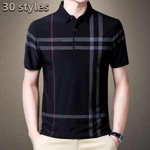 Herren Polos 2023 Sommer Polo Shirts Business Casual T -Shirts Mode Druck schlanker Fit Short Sleeve Tops 230821