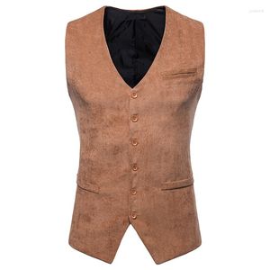 Men's Vests Corduroy Prom Dresses Gothic Vest Tweed Suit Formal Elegant Western Men Clothing Waistcoats Wedding Tuxedo For Man Ma