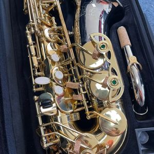 High-End Original O37 en-till-en-strukturmodell Drop E-Tune Professional Alto Saxophone White Copper Tube Body Gold-Plated Sax