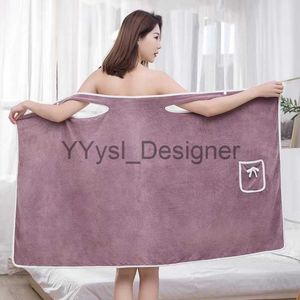 Coral velvet women's bath skirt Bathrobe Pure Cotton Thickening Strong Absorbent Bath Towel Household Adult Wearable Bath Towel x0822