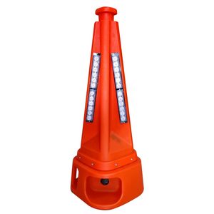 Sinal de trânsito Cone áudio-óptico Cone de alta velocidade barricada barricada recarregável azul azul aviso luz Bluetooth Voz Sinais de controle remoto