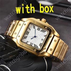 Watch Designer Watch Mens Watch Splated Gold Square Montre de Luxe Homme Watches Wysokiej jakości Montre Orologio Sapphire ze zegarem