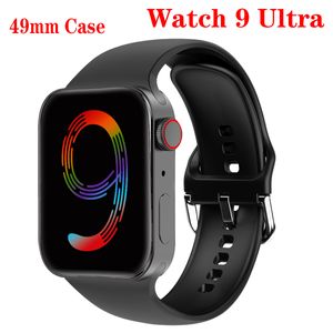 IWO Serisi 9 49mm Akıllı Saat i9 Ultra Max Bluetooth Çağrı 2.19 inç DIY Yüz Bileklikleri Kalp Hızı Erkekler Kadın Spor Fitness Tracker NFC Android IOS telefon için akıllı saat