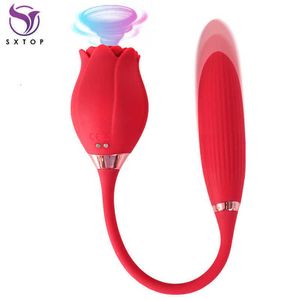 Rose Vibrator Shape Pulse Telescope Thrusting Vaginal Suction Licking Erotic Nipple Sucker Oral Sucking Clitoris Stimulation 18