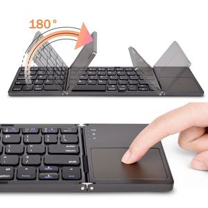 Keyboards Wireless Folding Keyboard Bluetooth mit Touchpad für Windows Android Phone Multifunktion Taste Mini 230821