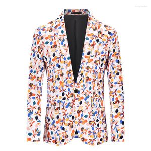 Men's Suits High-quality Large Size Single Piece Casual Fashion Handsome Party Suit Flower Long Sleeve Non-ironing Men