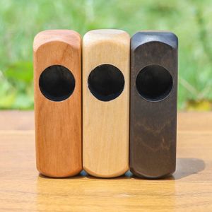 Natural Wood Mini Long Pipes Dry Herb Tobacco Filter Bowl Handpipes Portable Innovative Wooden Cigarette Smoking Holder Tips Pocket Hand Tube