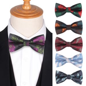 Neck Ties Floral Mens Bowtie Casual Shirts Bow tie For Men Women Flower Jacquard Wedding Party knot Boys Bowties Cravats 230822