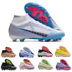 Herren Kinder Ag Fußballschuhe Stollen Mercurlal Superfly Gelb IX 9 Elite FG Jugend Blast Mbappe Cristiano Ronaldo Luminous Traum Speed ​​6 Künstlicher Boden Fußballstiefel