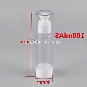 100 ml di bottiglia di essenza cosmetica airless, bottiglia di pompa da lozione 100 ml, imballaggio in plastica 25 pezzi/lotto xdtfs