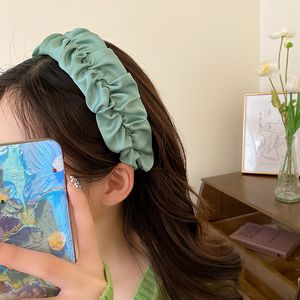 Afshor 2023 Mode frisch grüne Farbe Haare Haarbänder für Frauen Mädchen Stirnbänder Designer Weites Haarbandzubehör Kopfbedeckung