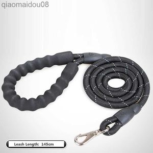 Collari per cani guinzaglio di qualità in nylon spessa cagnolino guinzaglio comodo di controllo in pelle per cani grande per cani di grande cane accessori oro retriever oro hkd230822