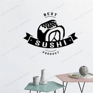 Wall Stickers Sushi Product Taste Japanese Food Sticker Interior Decor Decals Unique Restaurant Kitchen Mural CX863