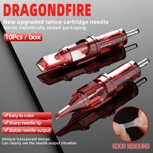 Tatuaż igły Dragondfire tatuaż na wkład igły rs rl rm m1 makijaż stały 10pcs z membraną kasety bezpieczeństwa jednorazowe igła tatuażu 230821