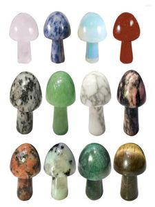 Pendant Necklaces Rock Crystal Agate Semi-precious Mini Mushroom DIY Ornaments