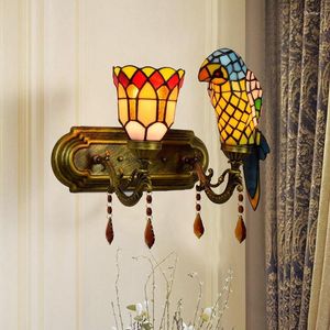 Lampa ścienna nowoczesne kryształowe wykończenia retro luminaire lampen sypialnia dekoracja